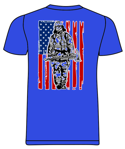 Farmland firefighter guy tee